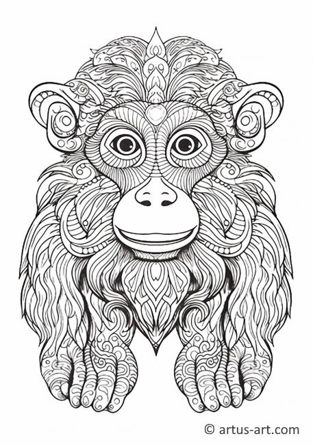 Page de coloriage de singe